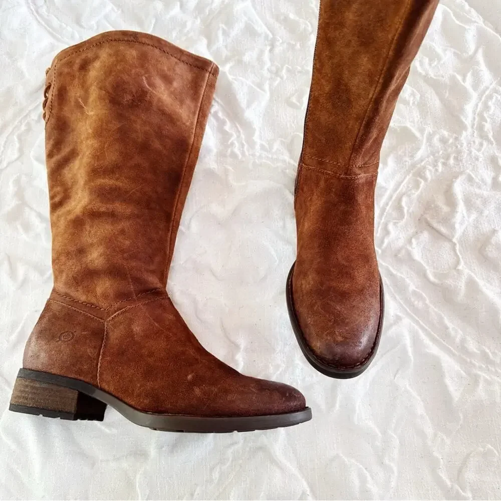 Born Hayden Knee High Boot Size 7.5 Wide Calf New